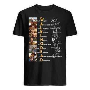 The Walking Dead Characters Signatures T Shirt Merch